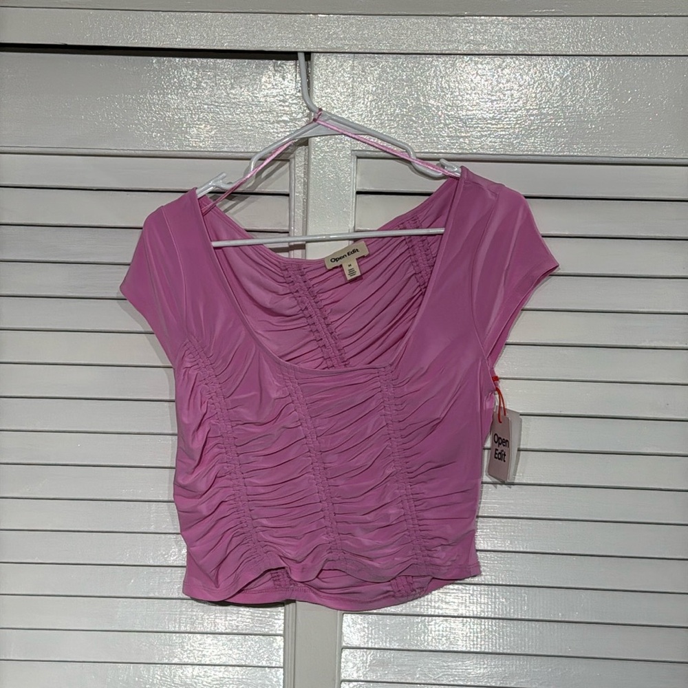 Pink Open Edit Top